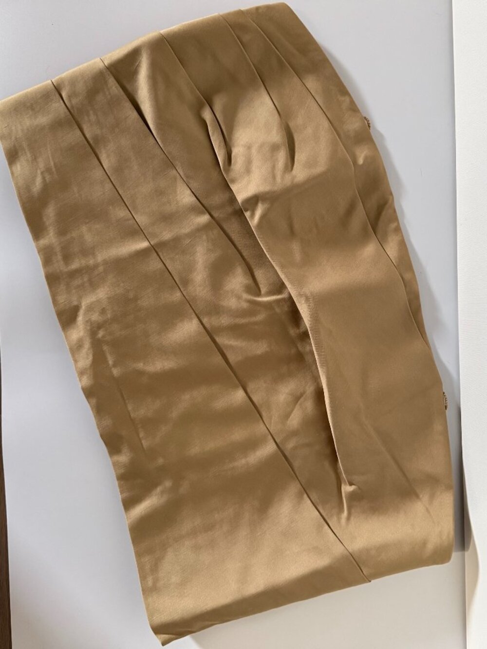 NWT Banana Republic Factory Slub Satin Cropped Top Tan Size 14 Linen Blend